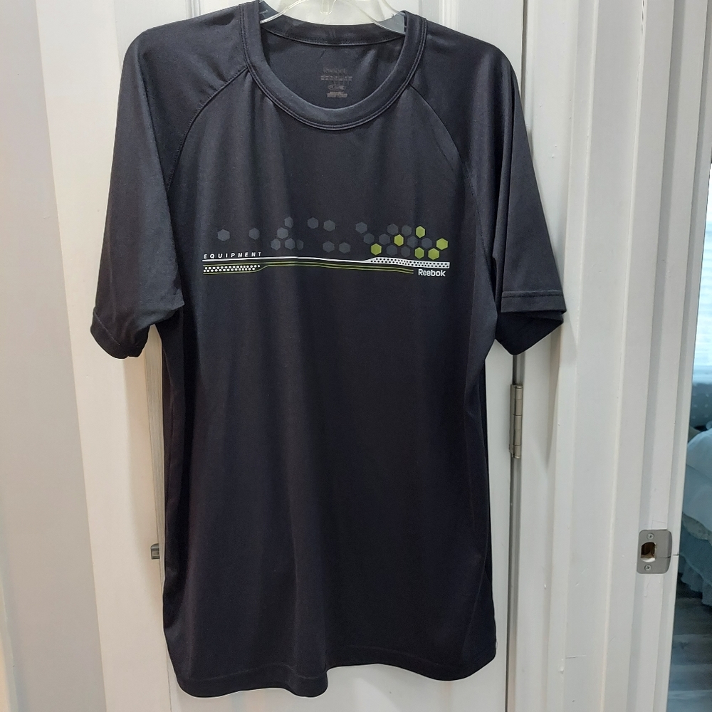 Reebok mens black polo Tee shirt Round Neckline Size XL